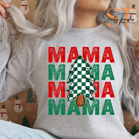 Mama Mama Checkered Tree Direct to Film Transfers
