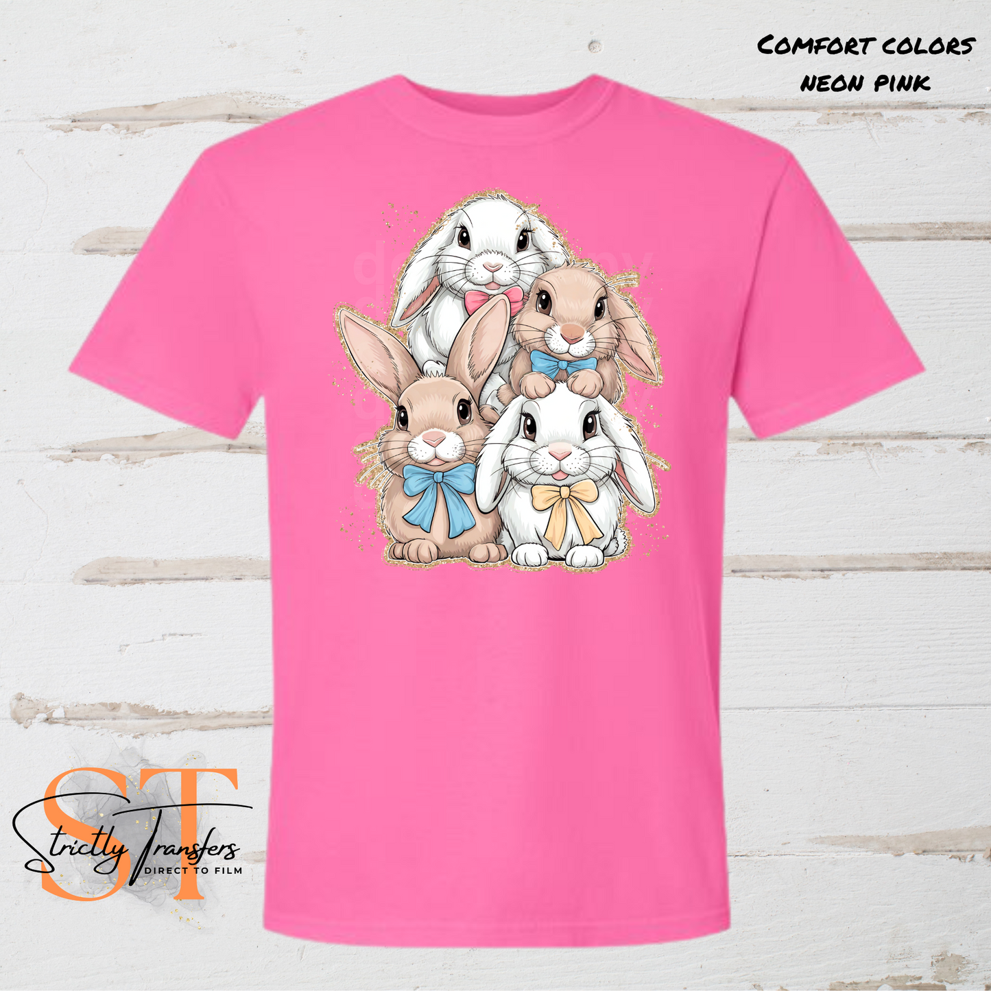 Stacked Bunnies Direct to Film Transfers