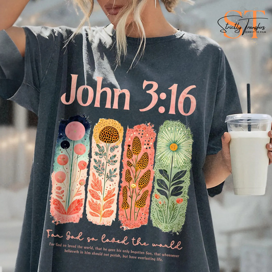 John 3:16 Direct to Film Transfers