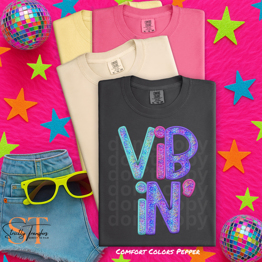 Vibin' Sparkly Summer Faux Glitter Direct to Film Transfers