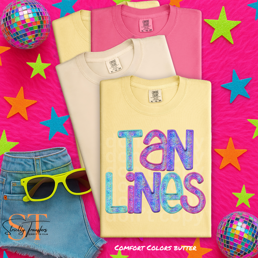 Tan Lines Sparkly Summer Faux Glitter Direct to Film Transfers