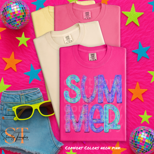 Summer Sparkly Summer Faux Glitter Direct to Film Transfers