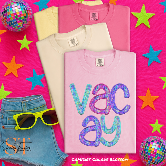 Vacay Sparkly Summer Faux Glitter Direct to Film Transfers