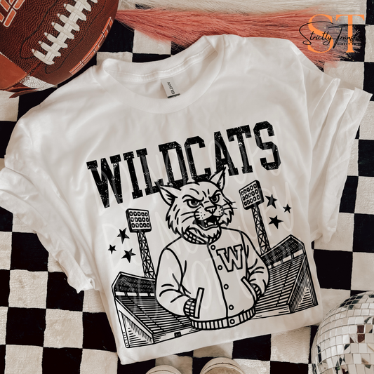 Wildcats Letterman Jacket Direct to Film Transfers