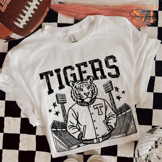 Tigers Letterman Jacket Direct to Film Transfers