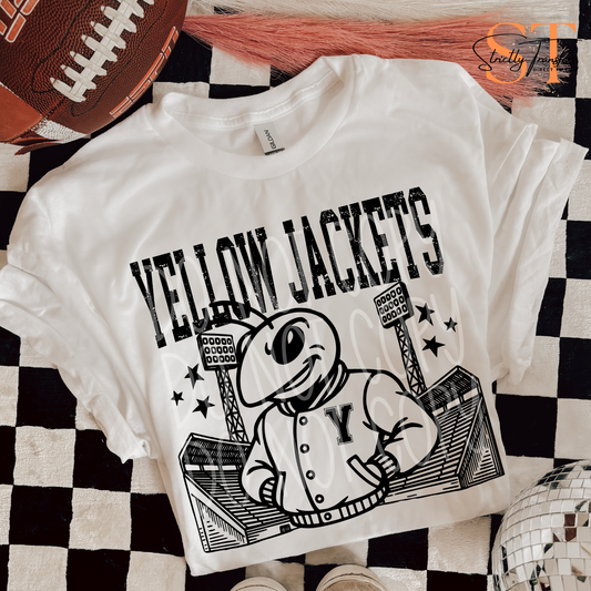 Yellow Jackets Letterman Jacket Direct to Film Transfers
