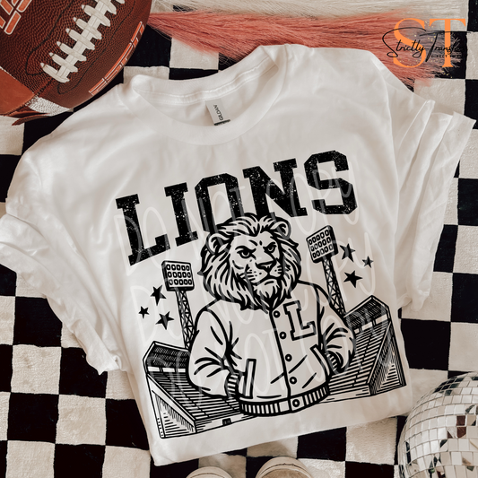 Lions Letterman Jacket Direct to Film Transfers