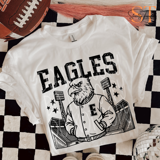 Eagles Letterman Jacket Direct to Film Transfers
