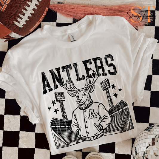 Antlers Letterman Jacket Direct to Film Transfers