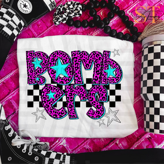 Bombers Pink Leopard Neon Direct to Film Transfers