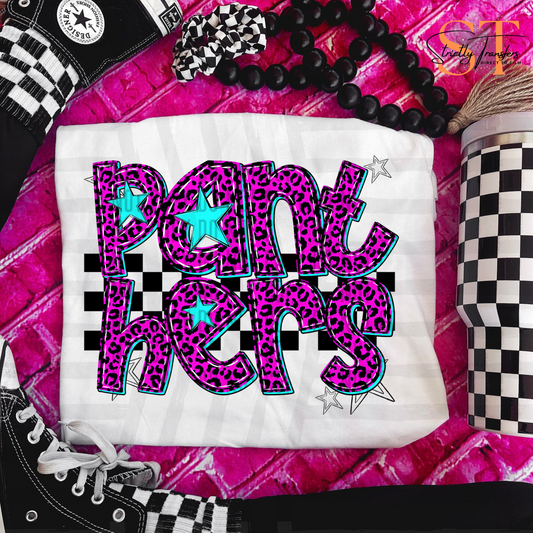 Panthers Pink Leopard Neon Direct to Film Transfers