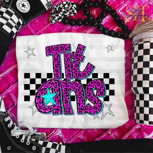 Titans Pink Leopard Neon Direct to Film Transfers