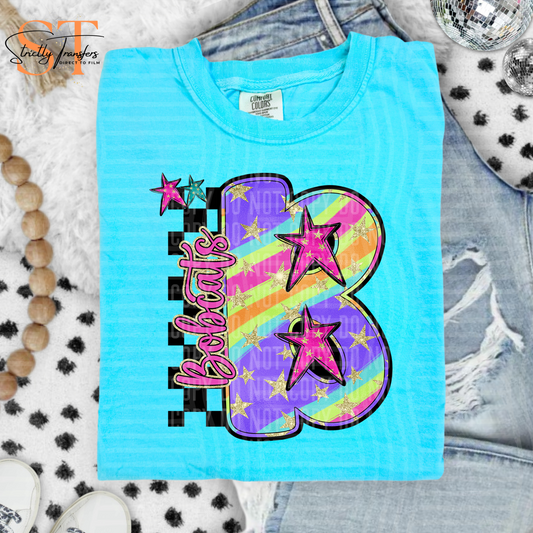 Buffaloes Rainbow Swirl Initials Direct to Film Transfers