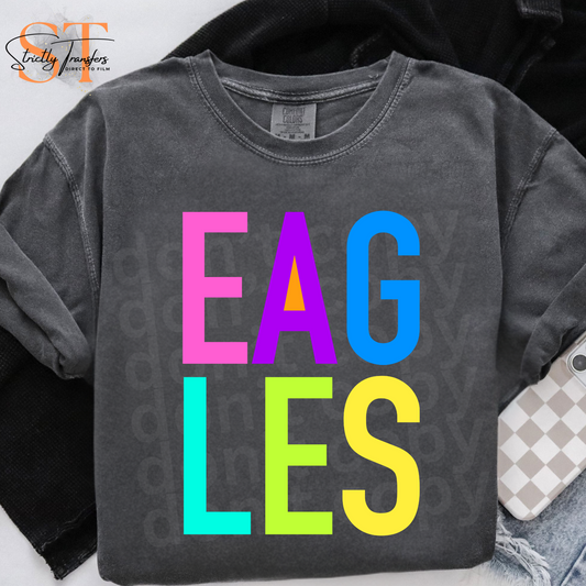 Eagles Bright Block Letters Direct to Film Transfers