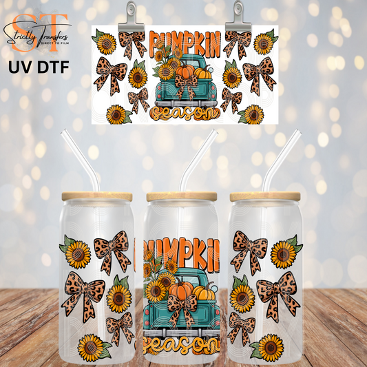 Pumpkin Season UV Libbey Wrap Direct to Film Wraps