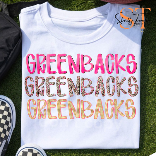 Pretty in Pink Greenbacks Direct to Film Transfers