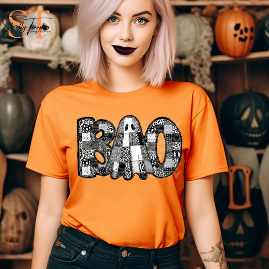 Boo Plaid Ghost Direct to Film Transfers