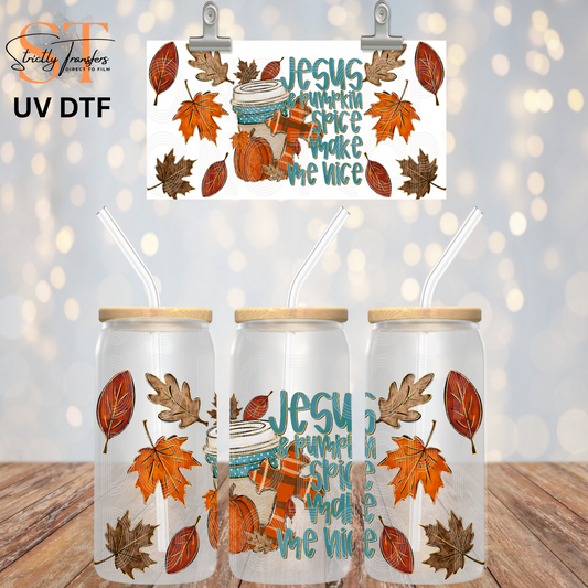 Jesus & Pumpkin Spice Libbey Wrap Direct to Film Wraps