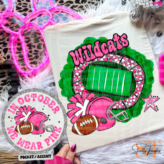 In October We Wear Pink Wildcats Direct to Film Transfers