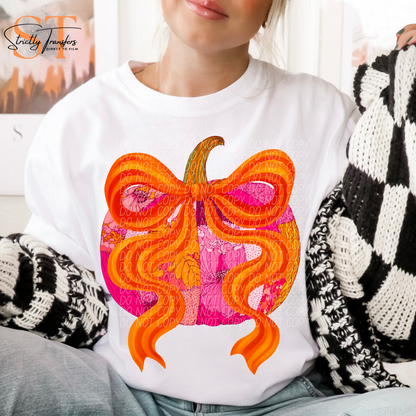 Pumpkin Bow Direct to Film Transfers