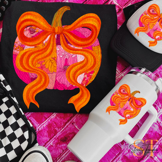Pumpkin Bow Direct to Film Transfers