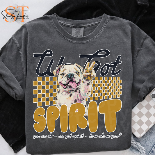 We Got Spirit Bulldogs Direct to Film Transfers
