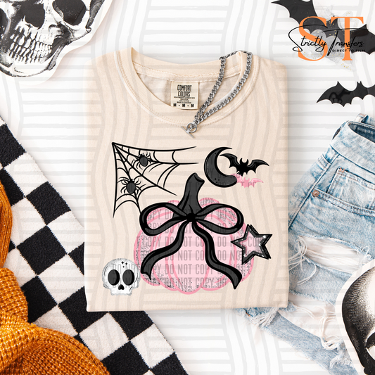 Pink Halloween Pumpkin Direct to Film Transfers