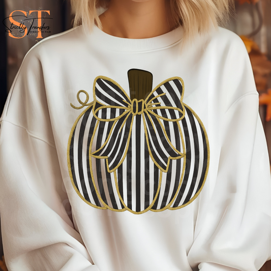 Striped Pumpkin Direct to Film Transfers