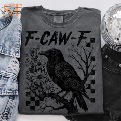 F-Caw-F Crow Direct to Film Transfers