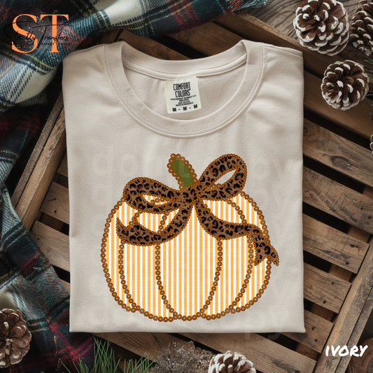 Seersucker Coquette Pumpkin Direct to Film Transfers