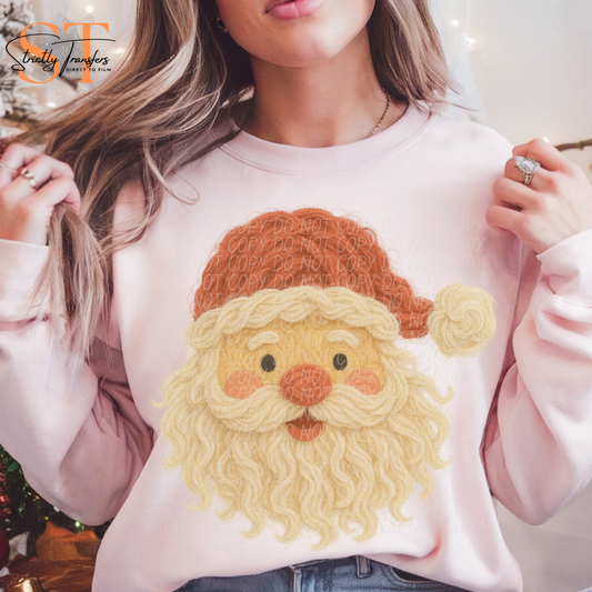 Faux Chunky Yarn Santa Direct to Film Transfers