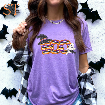 Boo Halloween Stripes Direct to Film Transfers