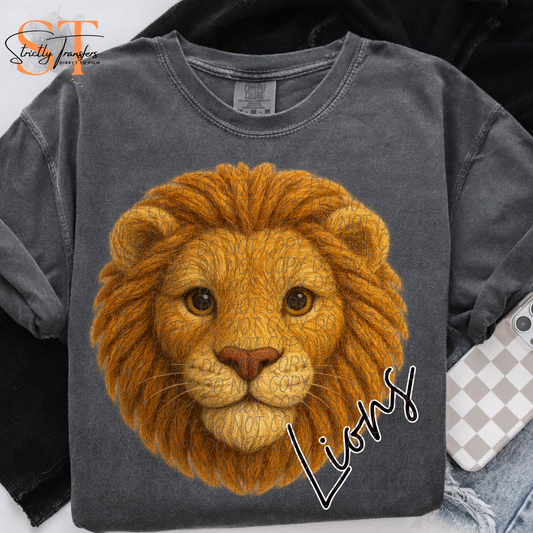 Lions Faux Yarn Direct to Film Transfers