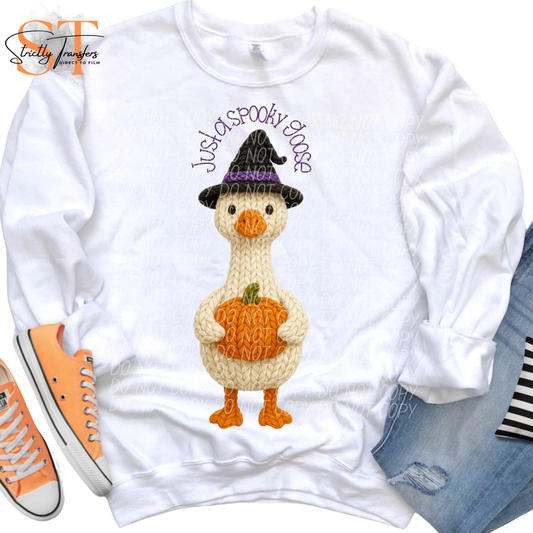 Spooky Goose Pumpkin Faux Yarn Direct to Film Transfers