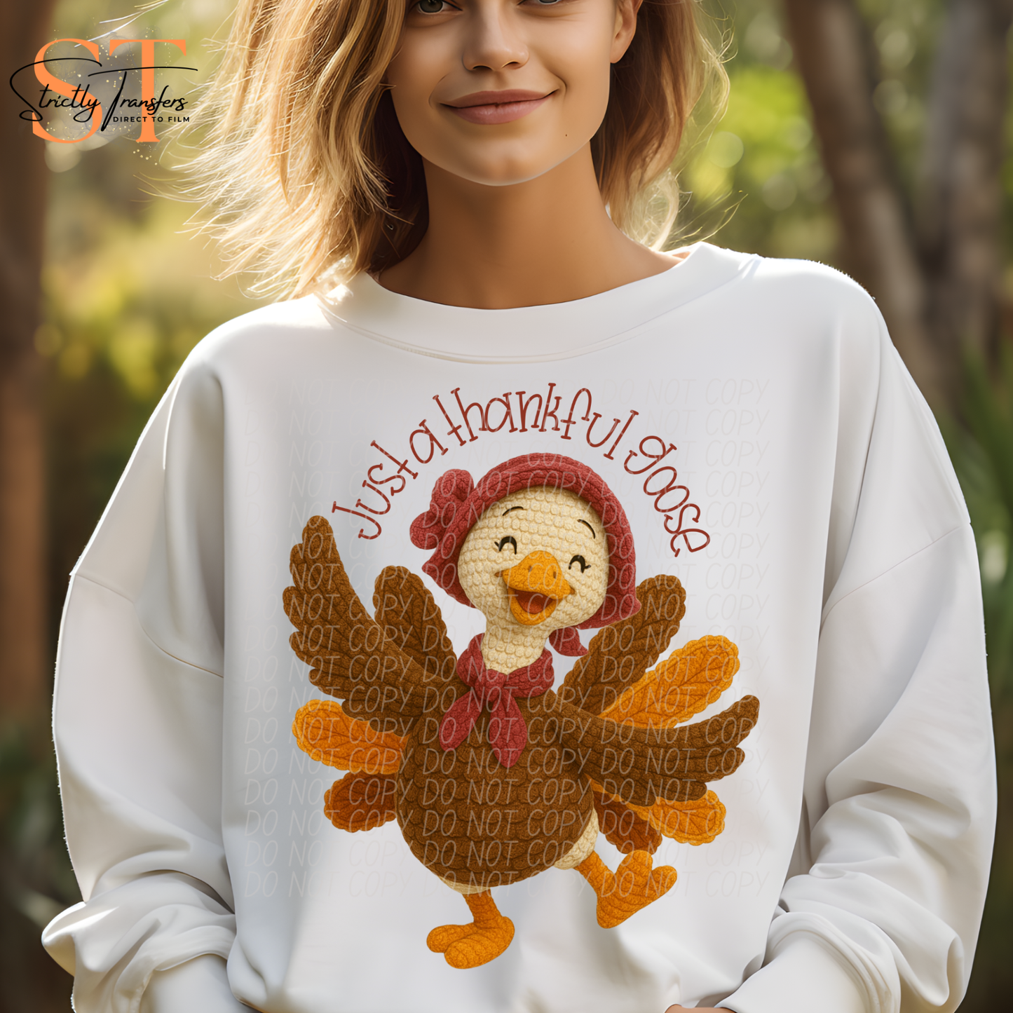 Just a Thankful Goose Girl Direct to Film Transfers