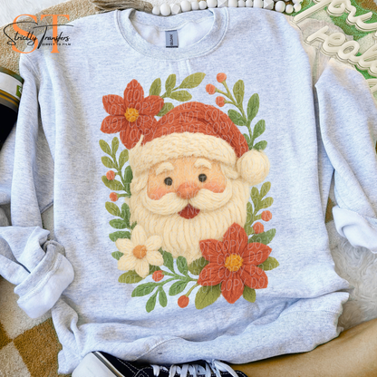 Floral Santa Faux Yarn Direct to Film Transfers