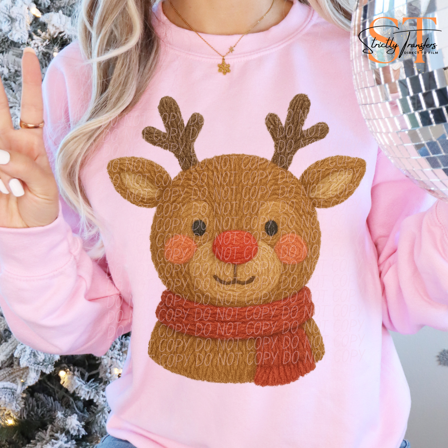 Rudolph Faux Yarn Direct to Film Transfers