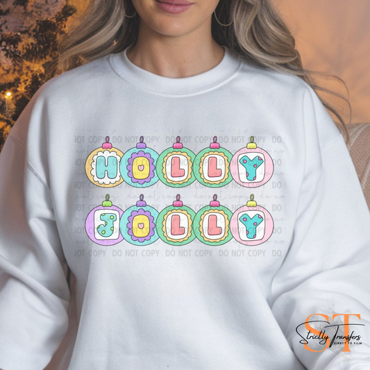 Holly Jolly Ornaments Direct to Film Transfers