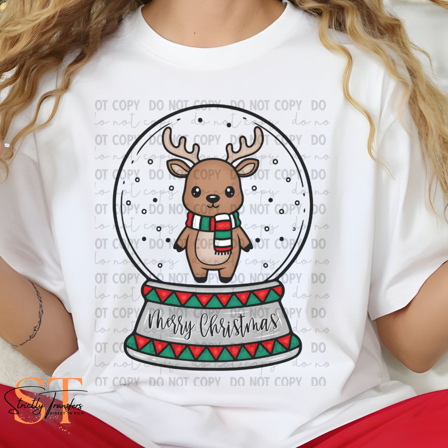 Reindeer Snow Globe Direct to Film Transfers