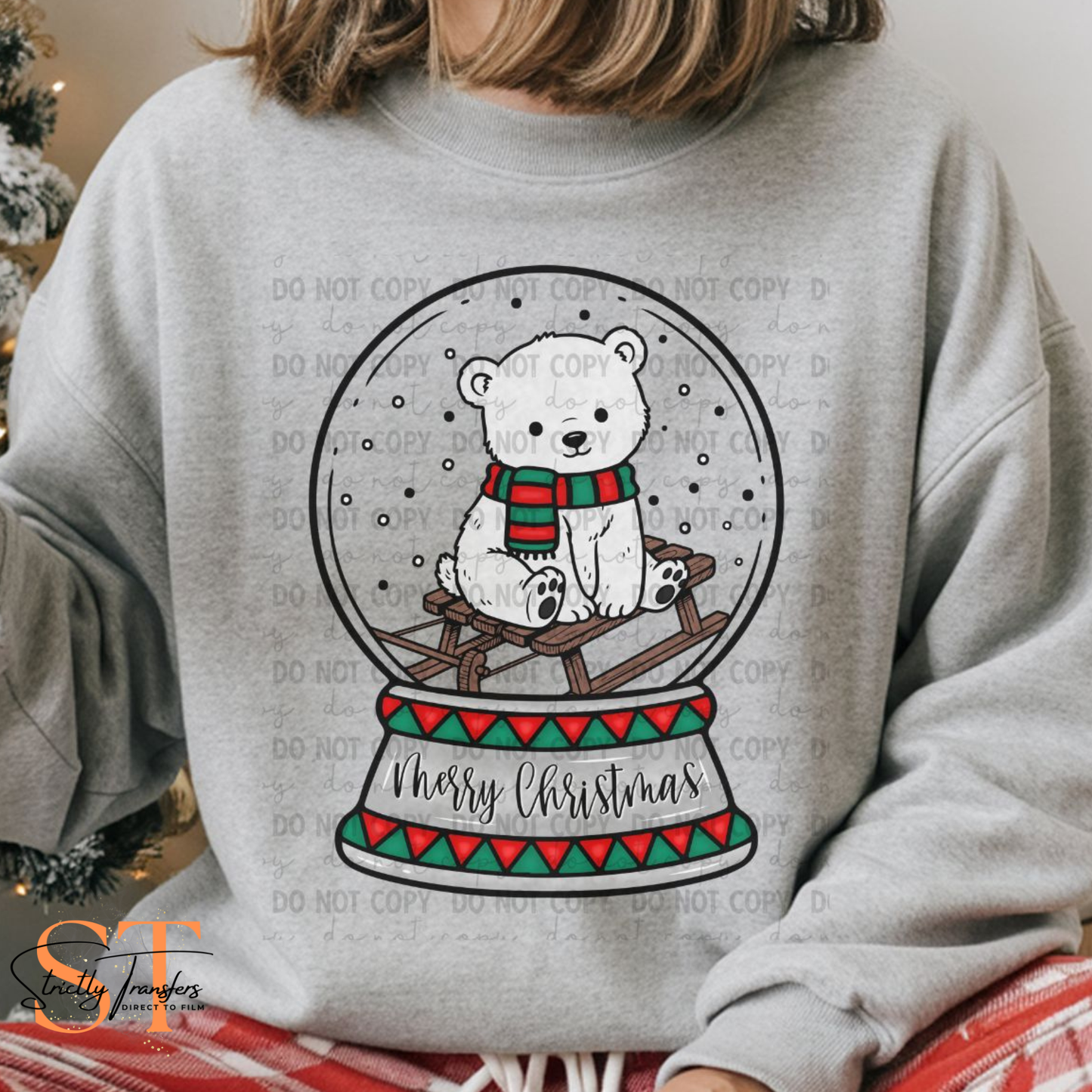 Polar Bear Snow Globe Direct to Film Transfers