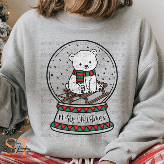 Polar Bear Snow Globe Direct to Film Transfers