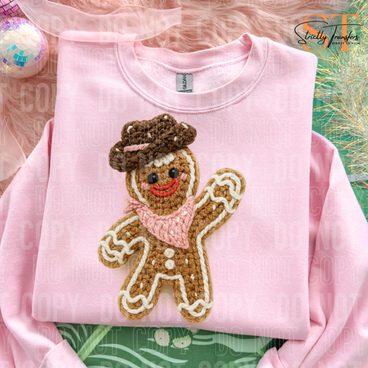 Western Gingerbread Faux Yarn Direct to Film Transfers