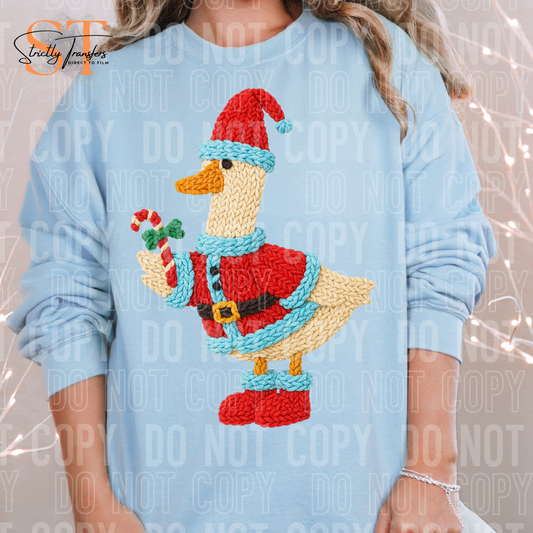 Christmas Goose Faux Yarn Direct to Film Transfers