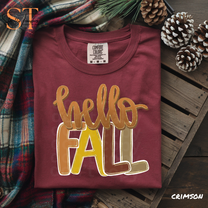 Hello Fall Direct to Film Transfers