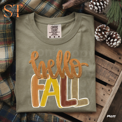 Hello Fall Direct to Film Transfers