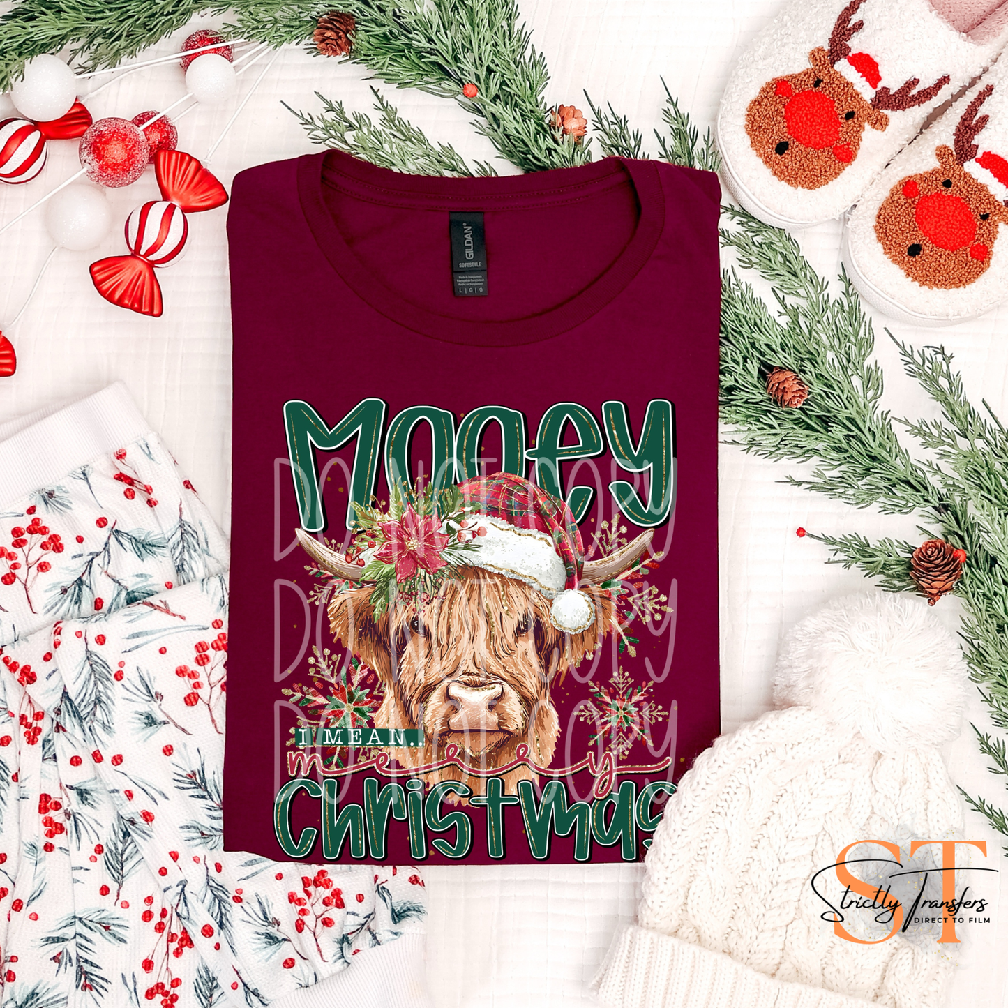 Mooey Christmas Direct to Film Transfers