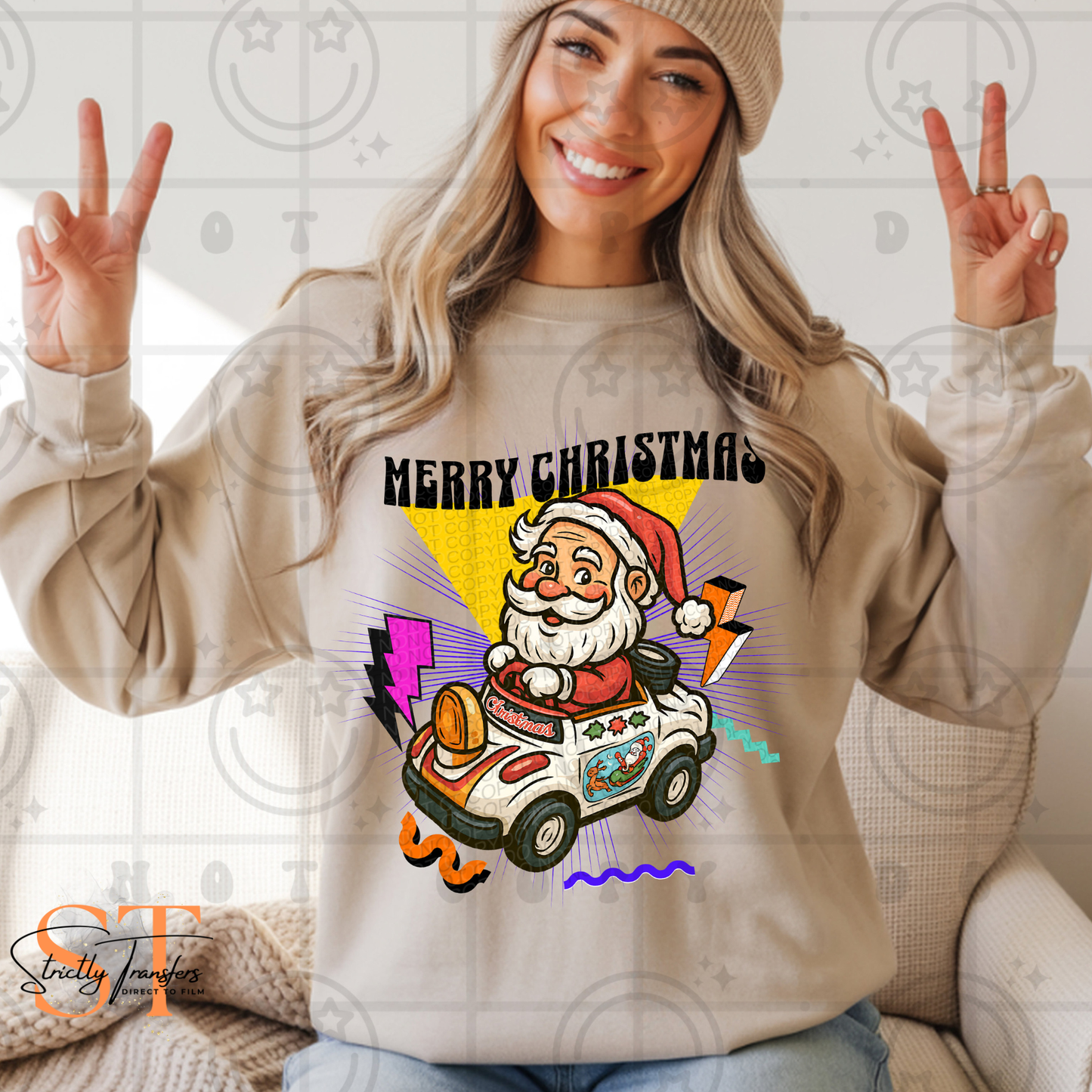 80s Merry Christmas Direct to Film Transfers