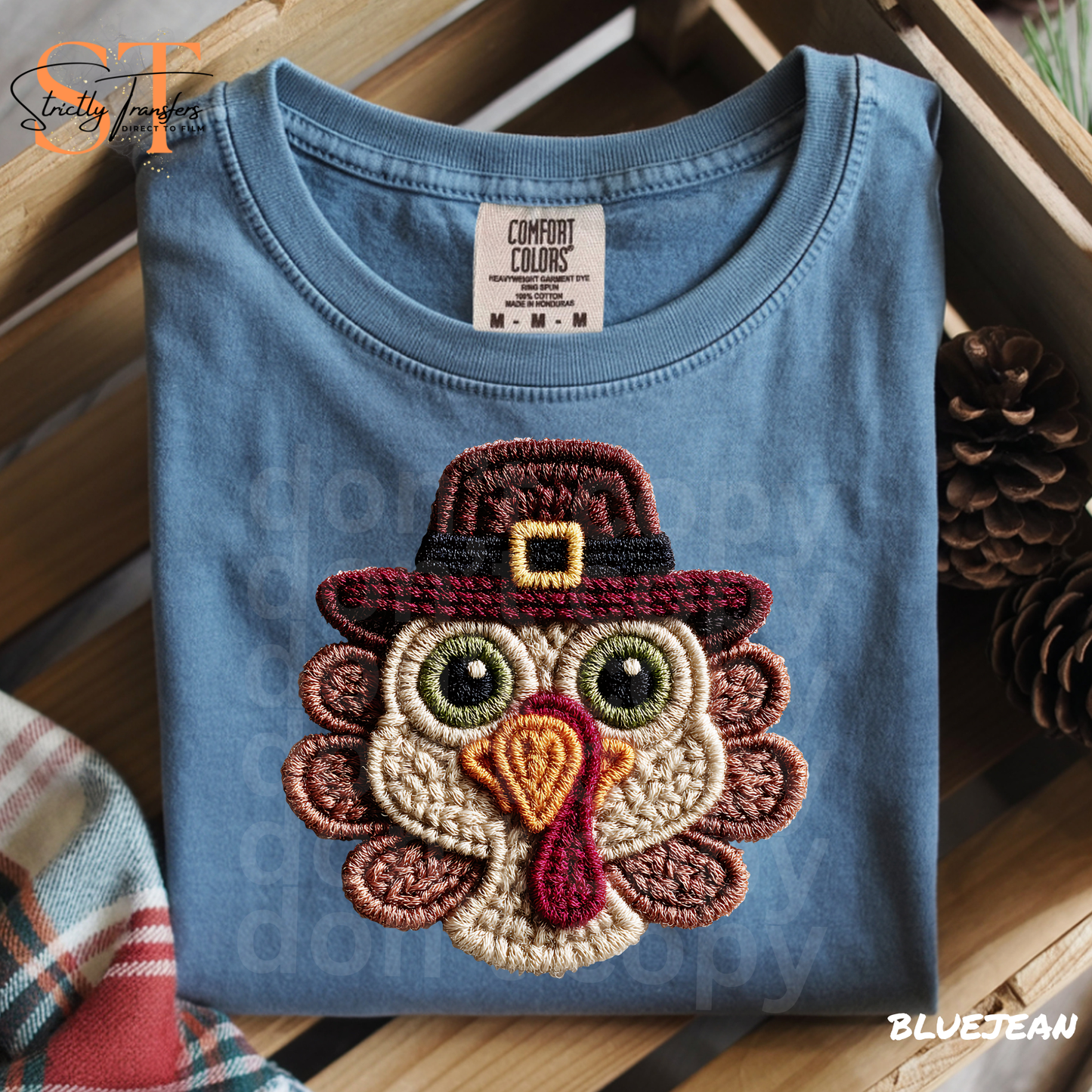 Tom Turkey Faux Yarn Direct to Film Transfers