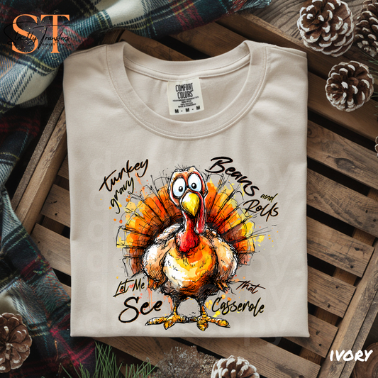 Let me See that Casserole Turkey Direct to Film Transfers