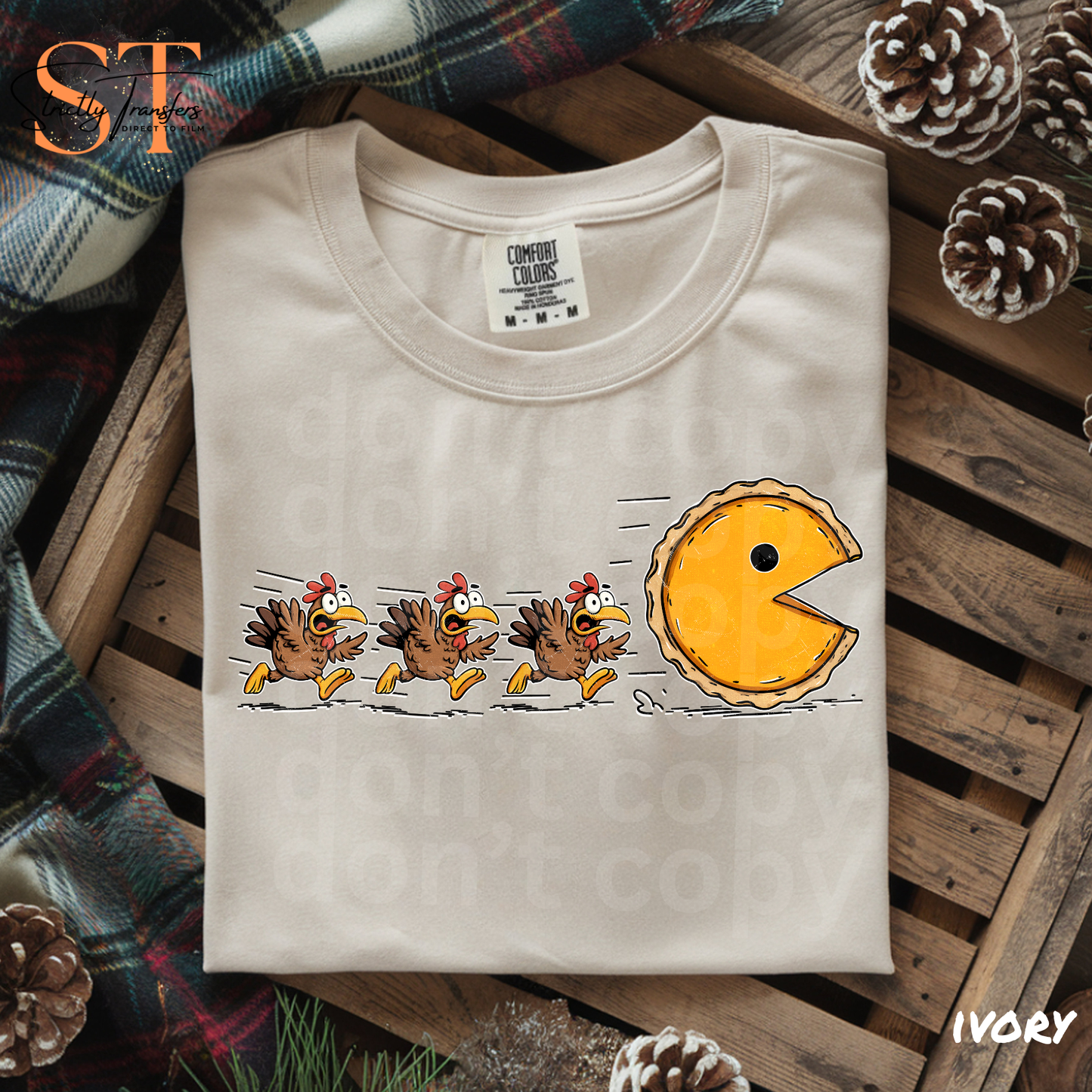 Turkeys Chasing Pie Direct to Film Transfers